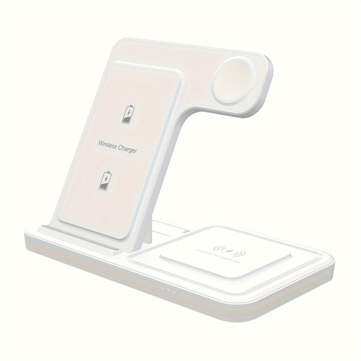 TIMESS-Wireless Charging Station 3-in-1 Standard 15W Fast Mag-Safe Charger Stand with QC3.0 Adapter, Suitable for iPhone 15 14 13 12 11 X 8 Pro Max/Pro/Mini/Plus, iWatch Ultra 9/8 7/6/5/4/3/2, AirPods 3/2
