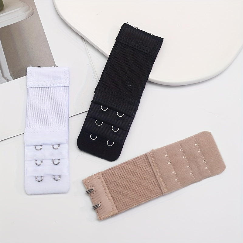 3 Pieces Adjustable 2-Hook Bra Strap Extenders for Comfortable Braless Look, Women's Lingerie & Underwear Accessories with Adjustable Band