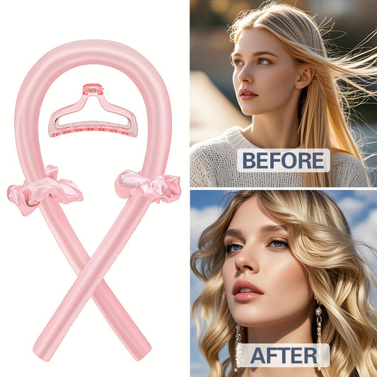 Minimalist Fabric Hair Curler with Bow Detail - Solid Color, Single Piece, Ideal for Christmas Festival Hairstyling Accessory, Christmas Hair Styling Tool|Elegant Accessory|Fabric Constructio