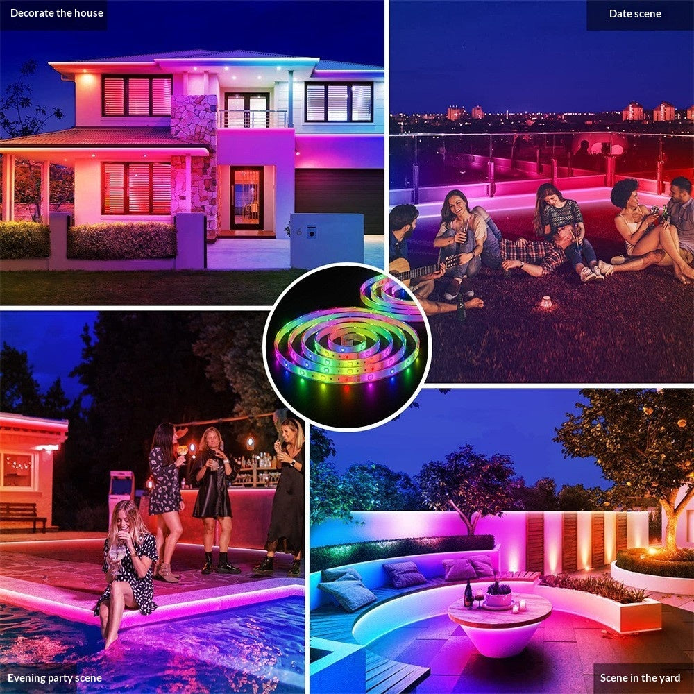 Outdoor Decorative Courtyard Lights Solar-powered Waterproof LED Light Strips
