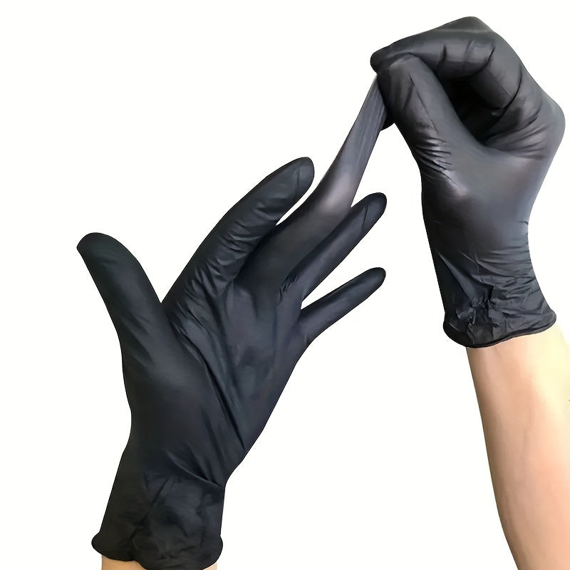[Nitrile Gloves] 20/40/99 Nitrile Gloves, Black, Designed for Household Cleaning And As Disposable Gloves, Suitable for Cleaning Tasks, Cleaning, Heavy-Duty Gloves, Single-Use Nitrile Gloves