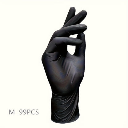 [Nitrile Gloves] 20/40/99 Nitrile Gloves, Black, Designed for Household Cleaning And As Disposable Gloves, Suitable for Cleaning Tasks, Cleaning, Heavy-Duty Gloves, Single-Use Nitrile Gloves