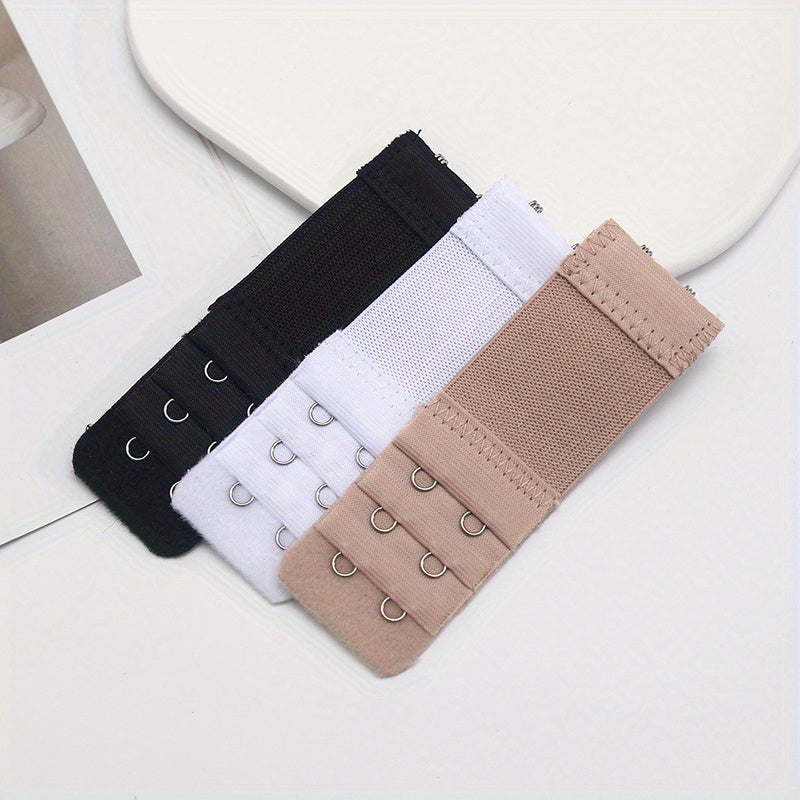 3 Pieces Adjustable 2-Hook Bra Strap Extenders for Comfortable Braless Look, Women's Lingerie & Underwear Accessories with Adjustable Band