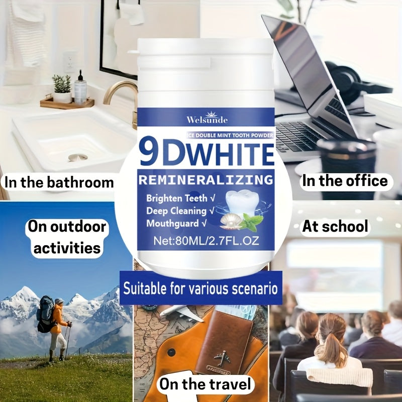 [Tooth Whitening Powder] 9D White Remineralizing Hydroxyapatite Tooth Powder, Tooth Whitening Powder, Deep Cleaning, Fresh Breath, Ideal For Oral Health & Hygiene Gift For Women Men, Breath Freshener, Toothpaste, Tooth Cleani