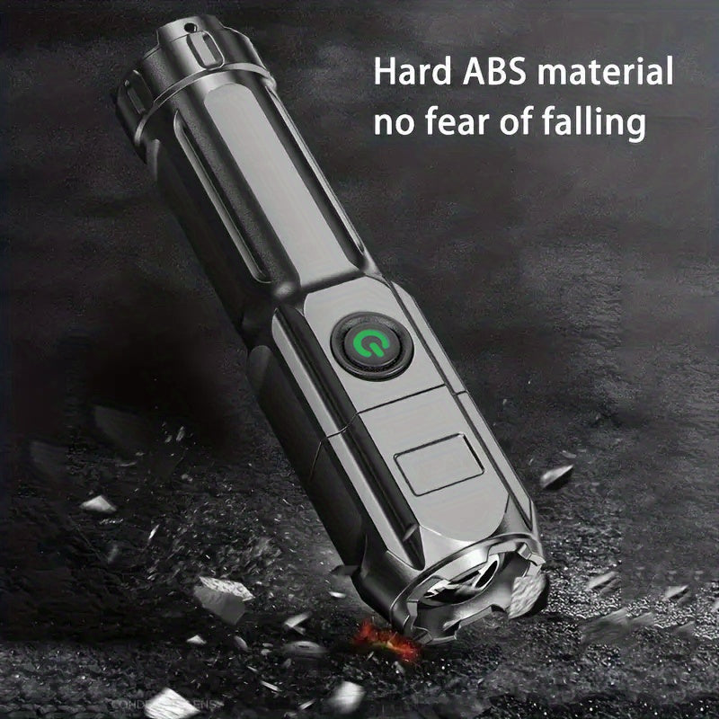 [Powerful Zoomable] Powerful Zoomable Flashlight | 1pc Outdoor Multi-functional Portable Home Small Telescopic Zoom Light