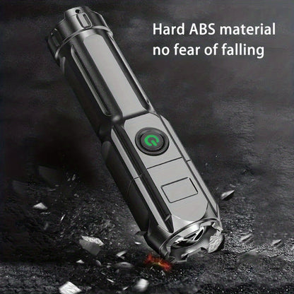 [Powerful Zoomable] Powerful Zoomable Flashlight | 1pc Outdoor Multi-functional Portable Home Small Telescopic Zoom Light