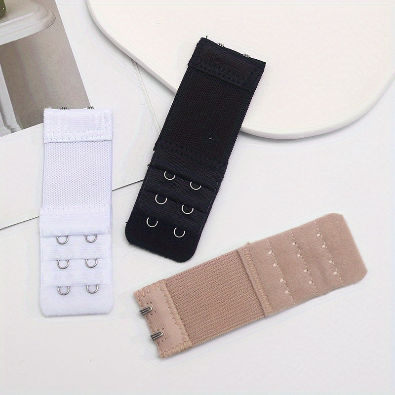 3 Pieces Adjustable 2-Hook Bra Strap Extenders for Comfortable Braless Look, Women's Lingerie & Underwear Accessories with Adjustable Band