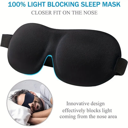 [Heavy Duty Night Mask] 1/3/5/10 Pack Pure Blackout 3D Contoured Eye Mask - Hypoallergenic & Fragrance-Free, Soft Ergonomic Fit for Men & Women - Travel, Home, Office Use, No Leakage, Beige-Friendly - Ideal Gift