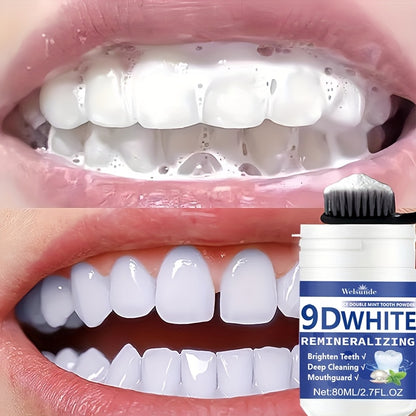 [Tooth Whitening Powder] 9D White Remineralizing Hydroxyapatite Tooth Powder, Tooth Whitening Powder, Deep Cleaning, Fresh Breath, Ideal For Oral Health & Hygiene Gift For Women Men, Breath Freshener, Toothpaste, Tooth Cleani