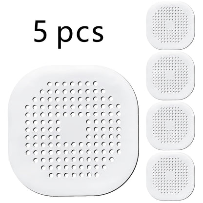 5pcs/3pcs/1pc Silicone Hair Filter | Bathtub and Shower Floor Drain Plug, Kitchen Deodorant Plug, Anti-Clogging Sink Filter
