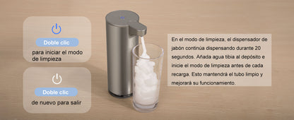 LAOPAO Stainless Steel Automatic Soap Dispenser with LED Lighting Contact Kitchen and Bathroom Hygienic Soap Dispenser