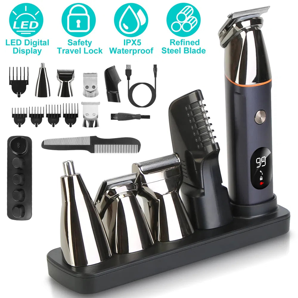All In One Beard Trimmer For Men With 5 Trimmer Heads