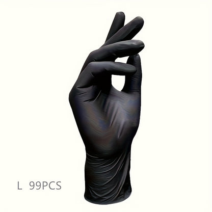 [Nitrile Gloves] 20/40/99 Nitrile Gloves, Black, Designed for Household Cleaning And As Disposable Gloves, Suitable for Cleaning Tasks, Cleaning, Heavy-Duty Gloves, Single-Use Nitrile Gloves