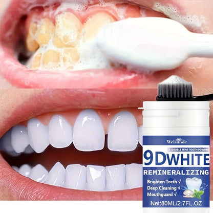 [Tooth Whitening Powder] 9D White Remineralizing Hydroxyapatite Tooth Powder, Tooth Whitening Powder, Deep Cleaning, Fresh Breath, Ideal For Oral Health & Hygiene Gift For Women Men, Breath Freshener, Toothpaste, Tooth Cleani