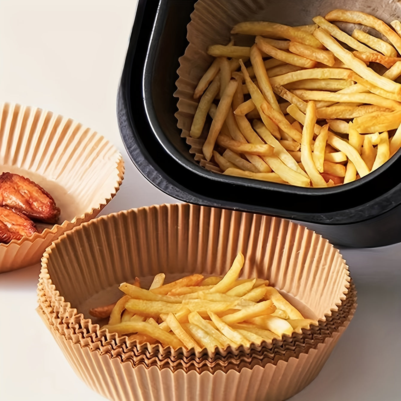 Brown Party-Specific Oil Absorbent Paper, Household Food Mat Sheets for Baking and Air Fryer Use