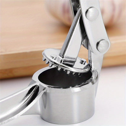 1pc RZSYZH Heavy-Duty Garlic Press, Ginger Crusher, Lemon Squeezer - Heavy-Duty Manual Crusher with Efficient Crushing, Compact Design for Kitchen, Restaurant, Home - Easy-Clean Garlic Press Tool for Garlic, Ginger, Lemon, Co